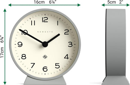 ® M Mantel Echo Desk Clock | Modern Round Design | Black | Easy to Read Numbers | Contemporary Style for Desk, Table, Shelf or Bedside
