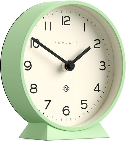 ® M Mantel Echo Desk Clock | Modern Round Design | Black | Easy to Read Numbers | Contemporary Style for Desk, Table, Shelf or Bedside