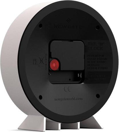 ® M Mantel Echo Desk Clock | Modern Round Design | Black | Easy to Read Numbers | Contemporary Style for Desk, Table, Shelf or Bedside