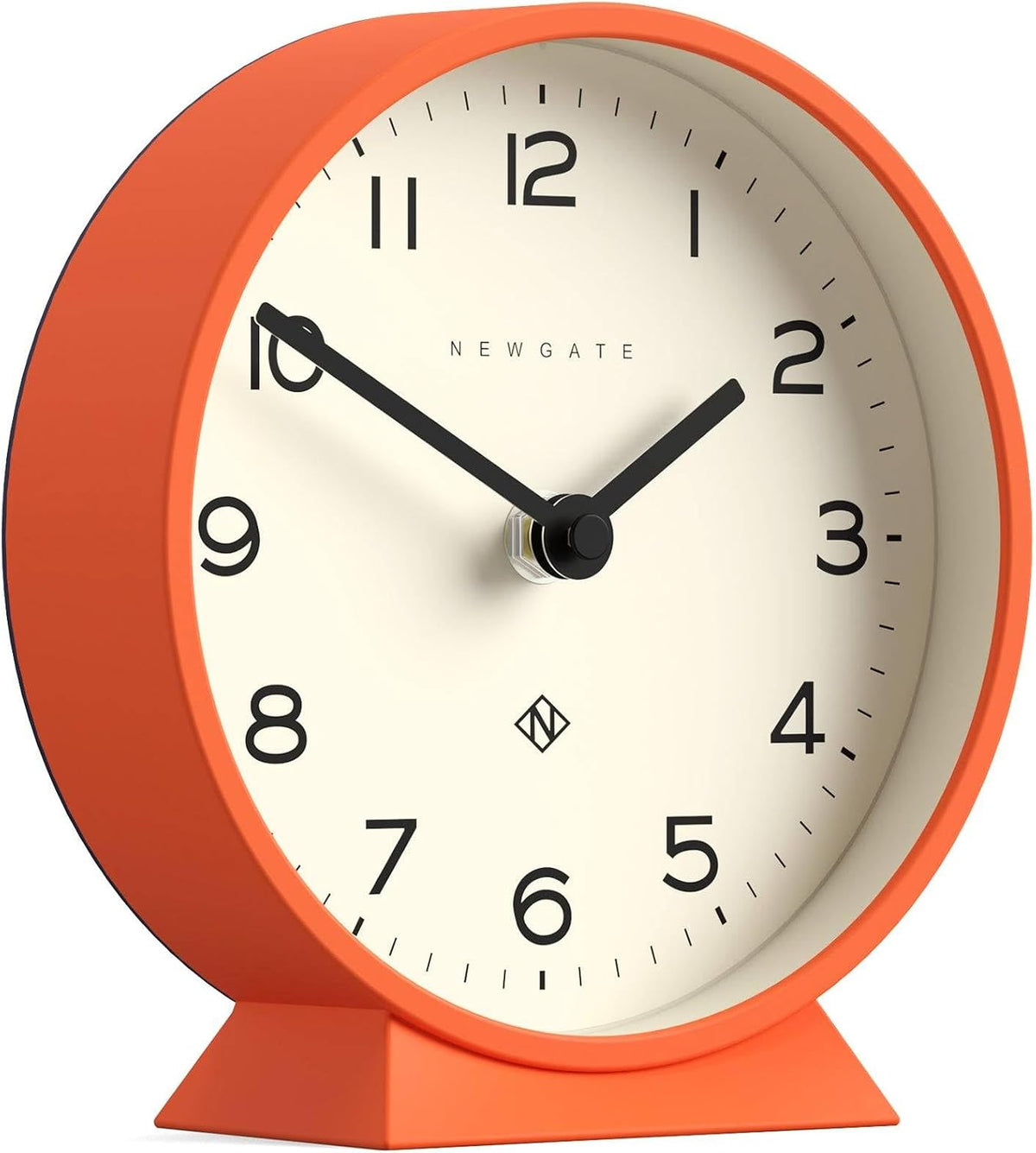® M Mantel Echo Desk Clock | Modern Round Design | Black | Easy to Read Numbers | Contemporary Style for Desk, Table, Shelf or Bedside