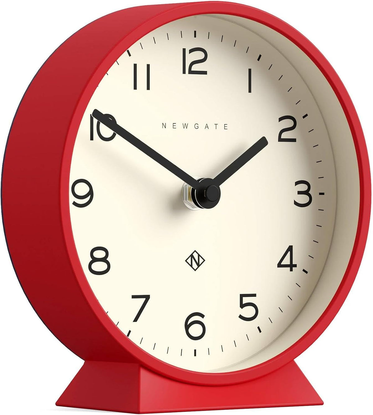 ® M Mantel Echo Desk Clock | Modern Round Design | Black | Easy to Read Numbers | Contemporary Style for Desk, Table, Shelf or Bedside