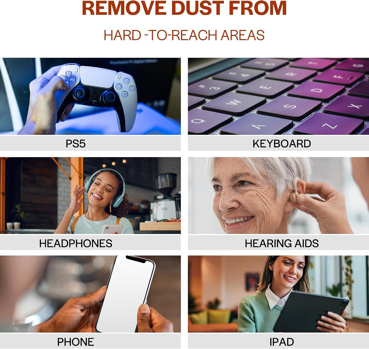Keyboard Cleaner Air Spray - Canned Air for PS5, Computer, PC, Keyboard, Electronics, 3PCS(10oz)