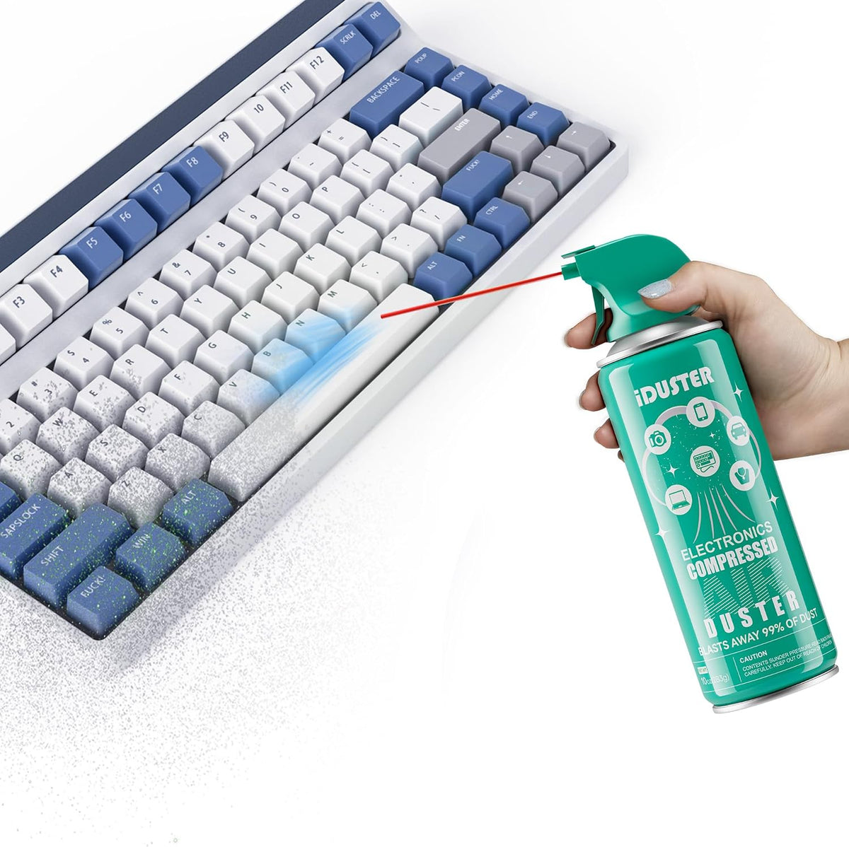 Keyboard Cleaner Air Spray - Canned Air for PS5, Computer, PC, Keyboard, Electronics, 3PCS(10oz)