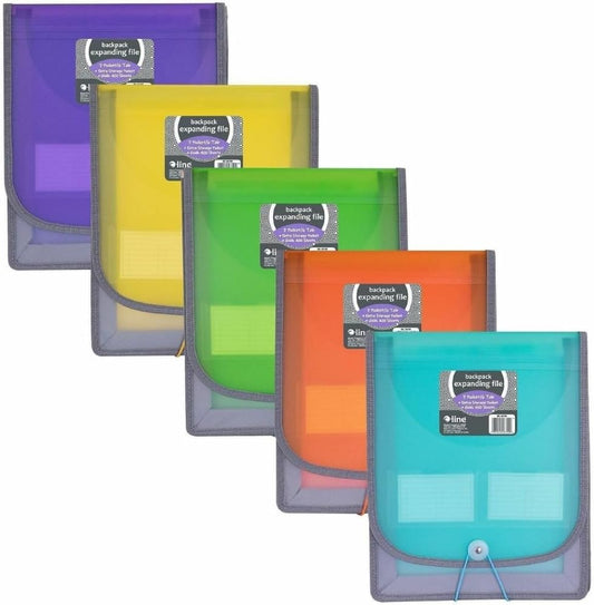 7-Pocket Vertical Backpack Organizer File, Assorted (58700)