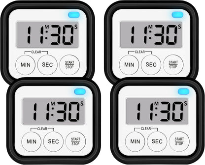 Timer, Kitchen Timers for Cooking Classroom Timer for Kids Teachers Magnetic Digital Timers 2 Pack, Pink