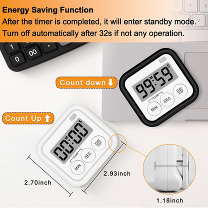 Timer, Kitchen Timers for Cooking Classroom Timer for Kids Teachers Magnetic Digital Timers 2 Pack, Pink