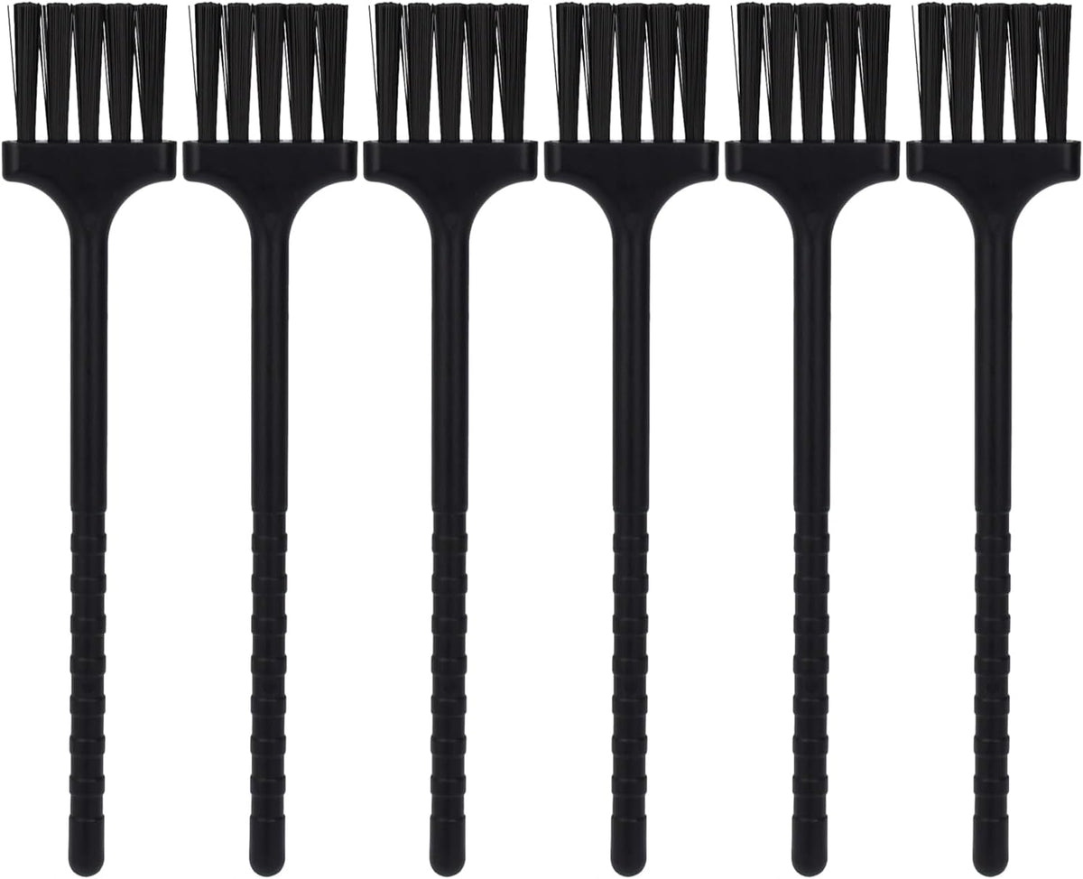 Detail Cleaning Brush 6-Pack, Nylon Bristle Tool for Grinders & Keyboards