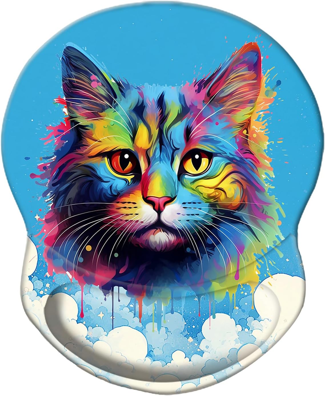 Wrist Support Mouse Pad Anti Slip Rubber Wrist Rest Mousepad 9in X 8in Small Desktop Notebook Mouse Mat for Working and Gaming (M-Pink Floral)