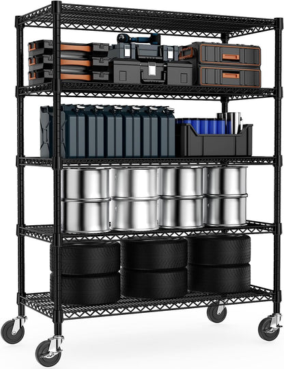 M MZG 450 lbs Steel Storage Shelving 3-Tier Utility Shelving Unit Steel Organizer Wire Rack for Home,Kitchen,Office (11.8" D x 17.7" W x 26.3" H) - Colors A