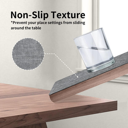 Maxpearl Faux Leather Placemats Set of 6 - Waterproof - Wipe Clean - Heat Resistant - Anti Slip Dining Table Place Mats, Suitable for Indoor & Outdoor Use, 17’’×12’’, Beige