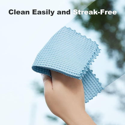 18 Pack Microfiber Cleaning Cloth, Kitchen Towels for Dish Drying Washing, Absorbent Streak Free Lint Free Rags for Cleaning, Reusable and Washable Towels - 10" x 10"