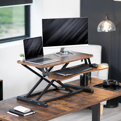 Black 32 in Standing Desk Converter, DESK-V000K