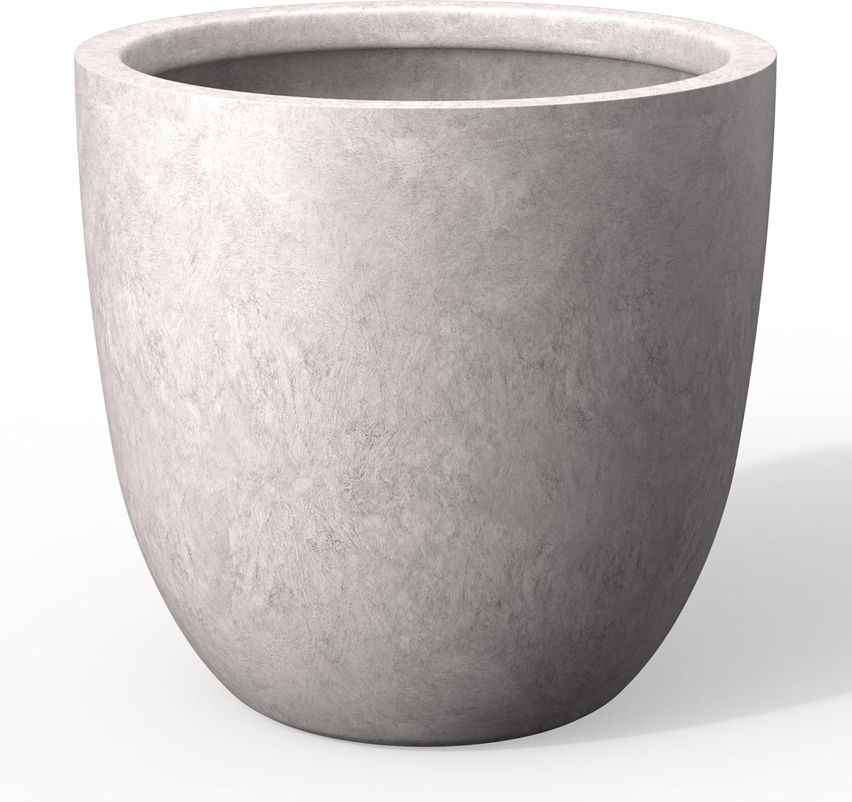 Kante 8.9" H x 10" W Small Concrete Planter, Compact Desktop Plant Pot with Drainage Hole & Rubber Plug – Lightweight Breathable Cement Container for Succulents, Cactus, Herbs, Indoor Outdoor, Gift