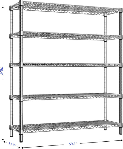 M MZG 450 lbs Steel Storage Shelving 3-Tier Utility Shelving Unit Steel Organizer Wire Rack for Home,Kitchen,Office (11.8" D x 17.7" W x 26.3" H) - Colors A