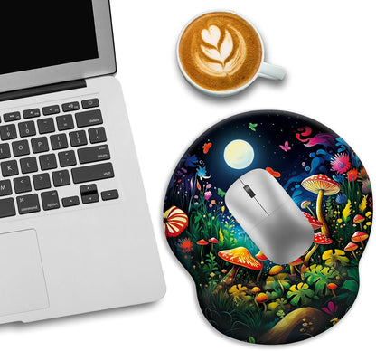 Funny Ergonomic Mouse Pad with Wrist Rest, Cat Desk Decor Gifts - Colors A