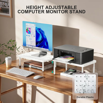WALI Monitor Stand Riser with Drawer, Desk Organizers and Accessories for Computer, Printer, Laptop Stand for Home Office Supplies, (PTT005-B), 1 Pack, Black