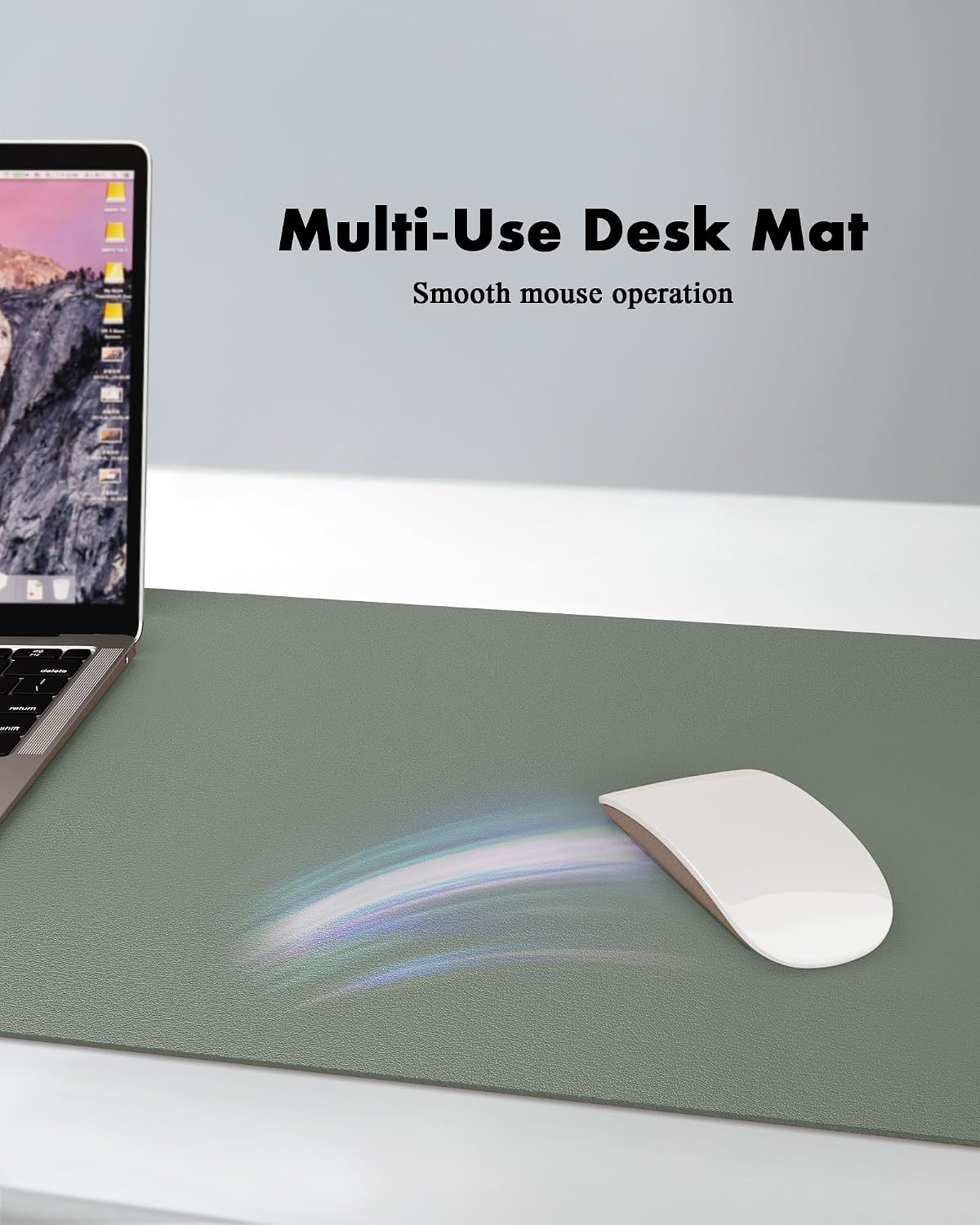 Double-Sided Desk Pad, 31.5"x15.7"Leather Desk Mat, Eco Cork Desk Pad Protector,Large Mouse Pad,Waterproof Desk Blotter for Office/Home(Coffee)