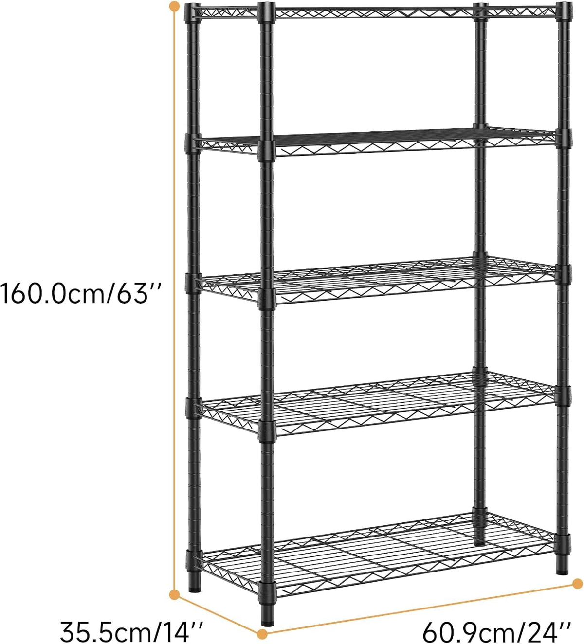 M MZG 450 lbs Steel Storage Shelving 3-Tier Utility Shelving Unit Steel Organizer Wire Rack for Home,Kitchen,Office (11.8" D x 17.7" W x 26.3" H) - Colors B