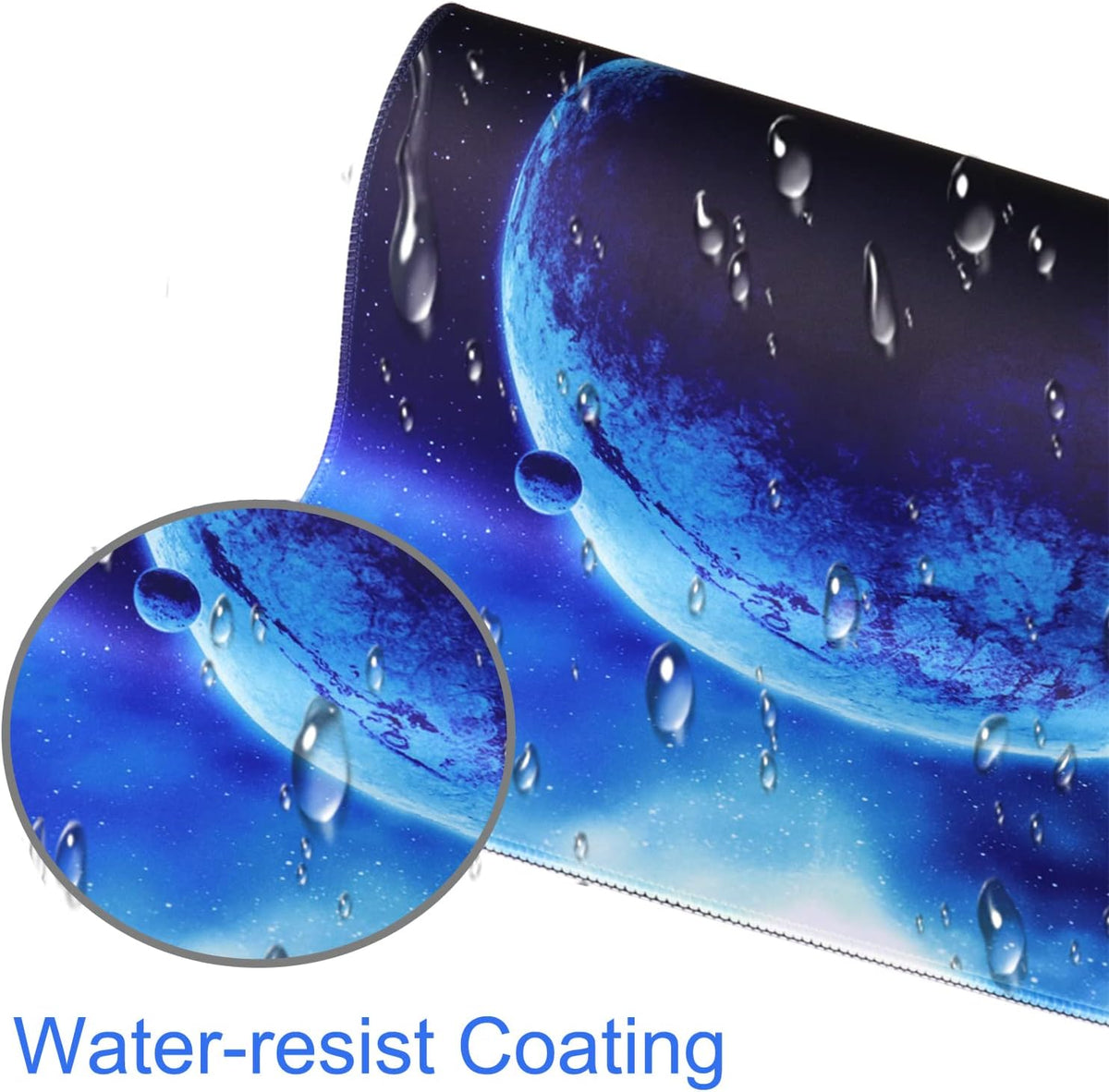 Large Gaming Mouse Pad, 31.5x15.7 inch Large Extended Computer Keyboard Mouse Mat, Water Resist Non-Slip Mousepad Rubber Base Long XXL Desk Mouse Pad for Work & Gaming, Office & Home, Black