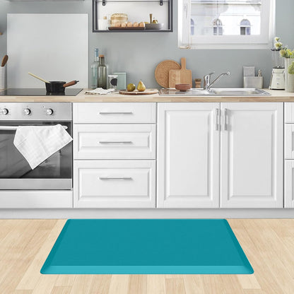 KitchenClouds Kitchen Mat Cushioned Anti Fatigue Rug 17.3"x28" Water Resistant, Non Slip, Standing and Comfort Desk/Floor Mats for House Sink Office (Black)