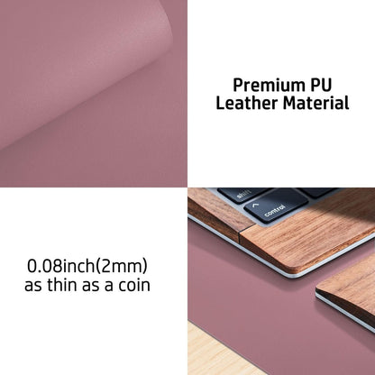 Bloss Leather Desk Pad and Keyboard Wrist Rest, Large Mouse Pad + Keyboard Pad+Mouse Wrist Support, Non-Slip Desk Mat Protector for Office, Home(31.5×15.7 Inches,Beige) - Colors A