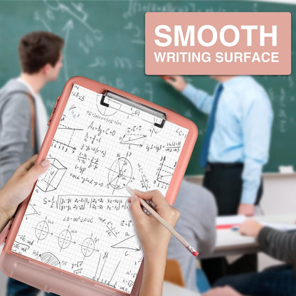 Clipboard with Storage, Clip Board 8.5 x 11 with Pen Holder, High Capacity Plastic Organization Case Box for Letter Legal A4 Size Paper, Nurses Teachers Must Haves, School & Office Supplies