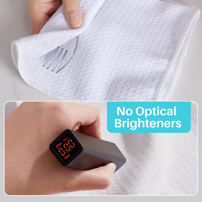 18 Pack Microfiber Cleaning Cloth, Kitchen Towels for Dish Drying Washing, Absorbent Streak Free Lint Free Rags for Cleaning, Reusable and Washable Towels - 10" x 10"