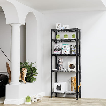 M MZG 450 lbs Steel Storage Shelving 3-Tier Utility Shelving Unit Steel Organizer Wire Rack for Home,Kitchen,Office (11.8" D x 17.7" W x 26.3" H) - Colors B