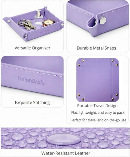Small Valet Tray, Jewelry Tray for Rings Watches Earrings, Entryway Catchall Caddy for Coins Keys Change, Nightstand Bedside Valet Holder, Trays for Electronic Gadgets, Beige - Colors A