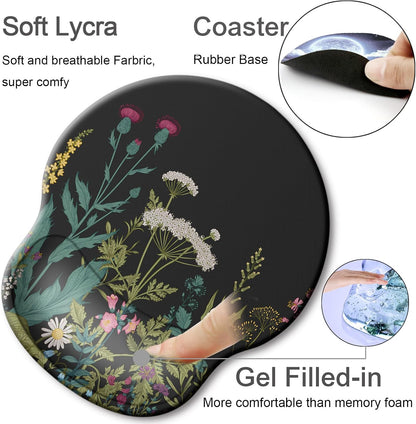 Ergonomic Mouse Pad with Wrist Rest Support,Gel Mouse Pads for Desk - Colors A