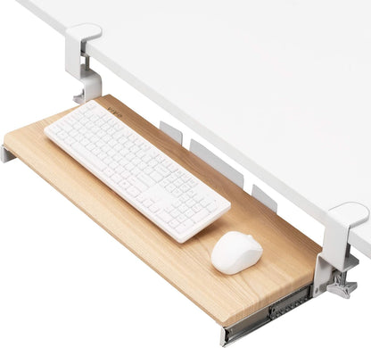 VIVO Extra Long Clamp-on Computer Keyboard and Mouse Under Desk Slider Tray, 34 x 11 inch Pull Out Platform Drawer, Black, MOUNT-KB15EB