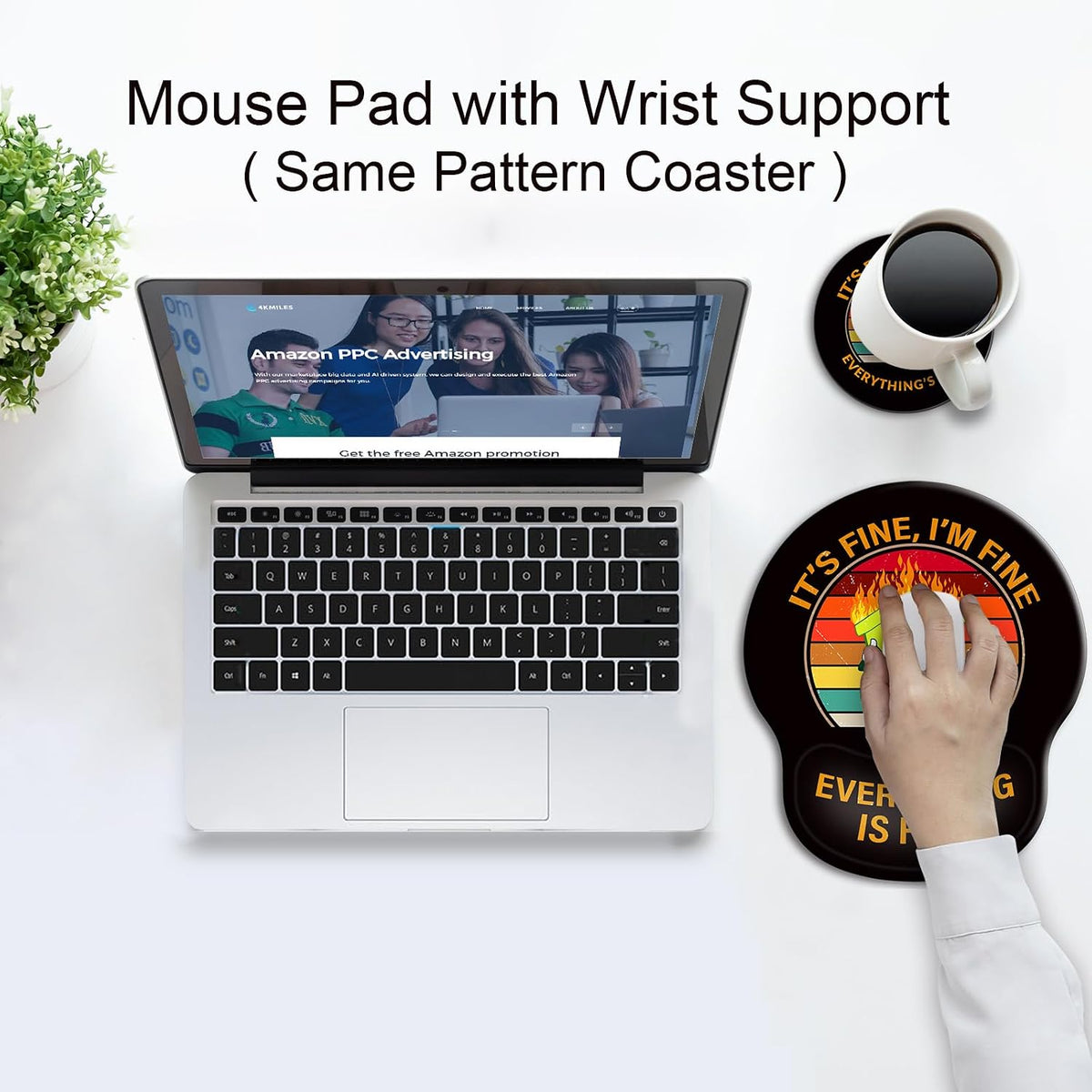 Ergonomic Mouse Pad with Wrist Rest Support,Gel Mouse Pads for Desk - Colors A