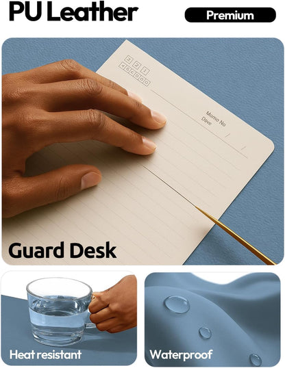 YSAGi Leather Desk Pad Protector, Large Mouse Pad, Non-Slip PU Leather Desk Blotter, Waterproof Writing Pad for Office and Home (31.5" x 15.8", Eggshell) - Colors B
