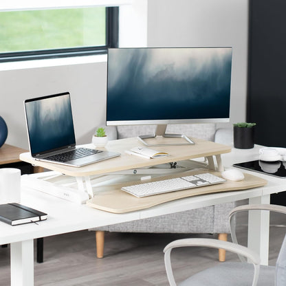 Black 32 in Standing Desk Converter, DESK-V000K