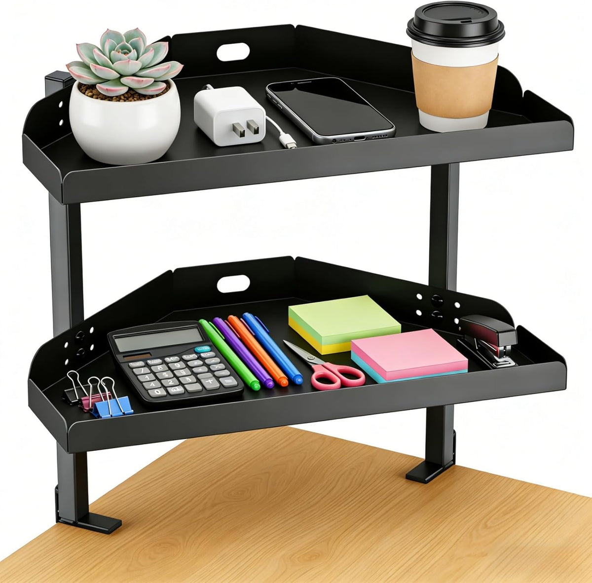 Desk Clamp Shelf, 16 Inch Corner