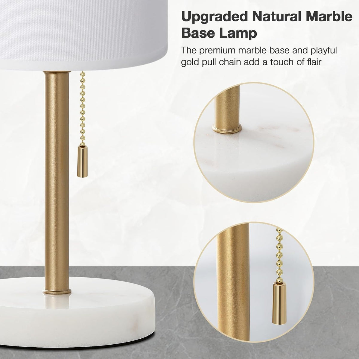 Dicoool Bedside Table Lamp for Bedroom - Small Desk Lamp with USB Ports