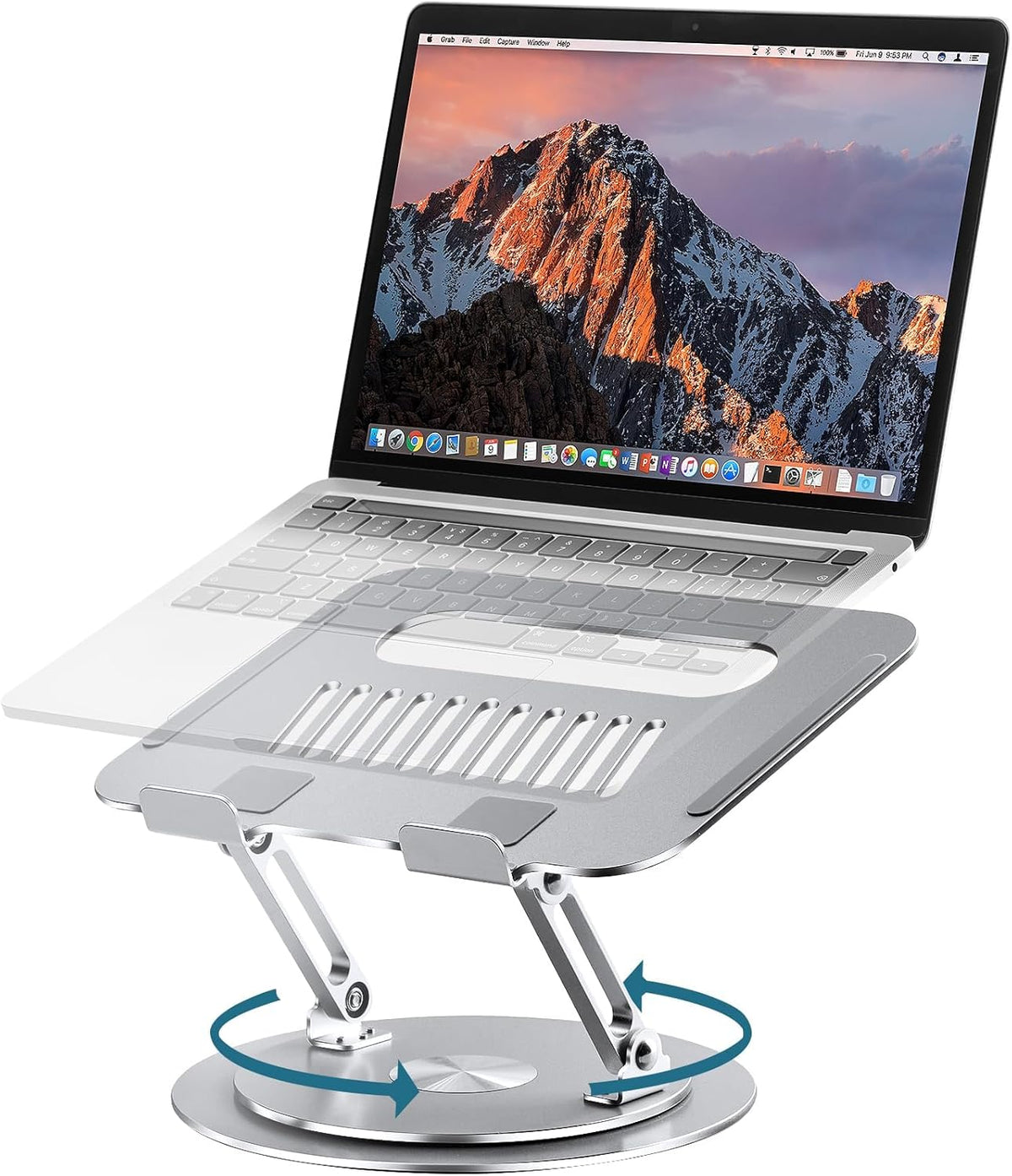 Lifelong Ergonomic Adjustable Laptop Stand for Desk, Extra Tall 20” Height Aluminum Laptop Riser, Portable Foldable Computer Stand, Fits 10-17” Laptops for Office Meetings, Teamwork & Desk Setup