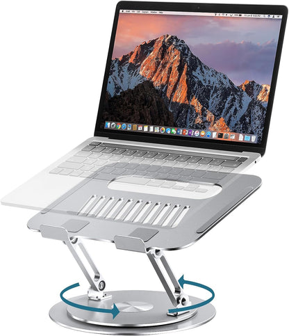 Lifelong Ergonomic Adjustable Laptop Stand for Desk, Extra Tall 20” Height Aluminum Laptop Riser, Portable Foldable Computer Stand, Fits 10-17” Laptops for Office Meetings, Teamwork & Desk Setup