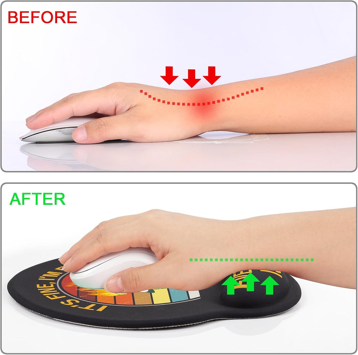 Ergonomic Mouse Pad with Wrist Rest Support,Gel Mouse Pads for Desk - Colors A