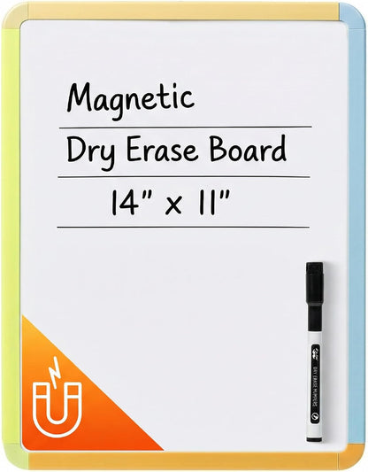 Dry Erase Board, 14” x 11”, White Frame
