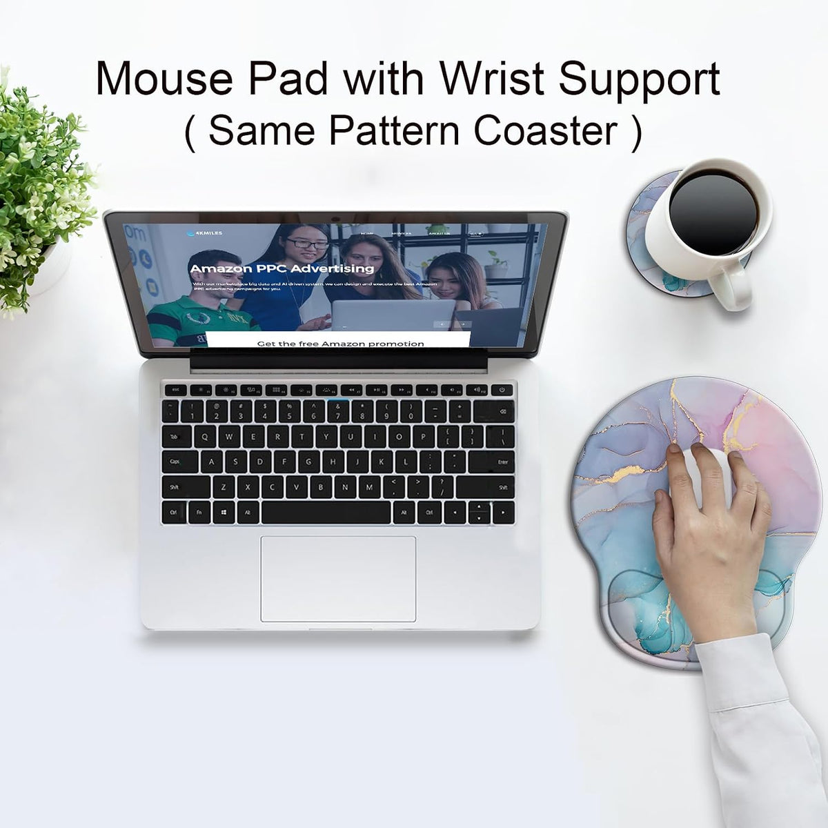 Ergonomic Mouse Pad with Wrist Rest Support,Gel Mouse Pads for Desk - Colors A