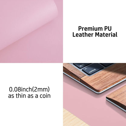 Aothia Leather Office Desk Pad Protector, Non-Slip PU Leather Desk Blotter, Waterproof Laptop Writing Mouse Pad for Office and Home, Black, 31.5" x 15.7" - Colors B