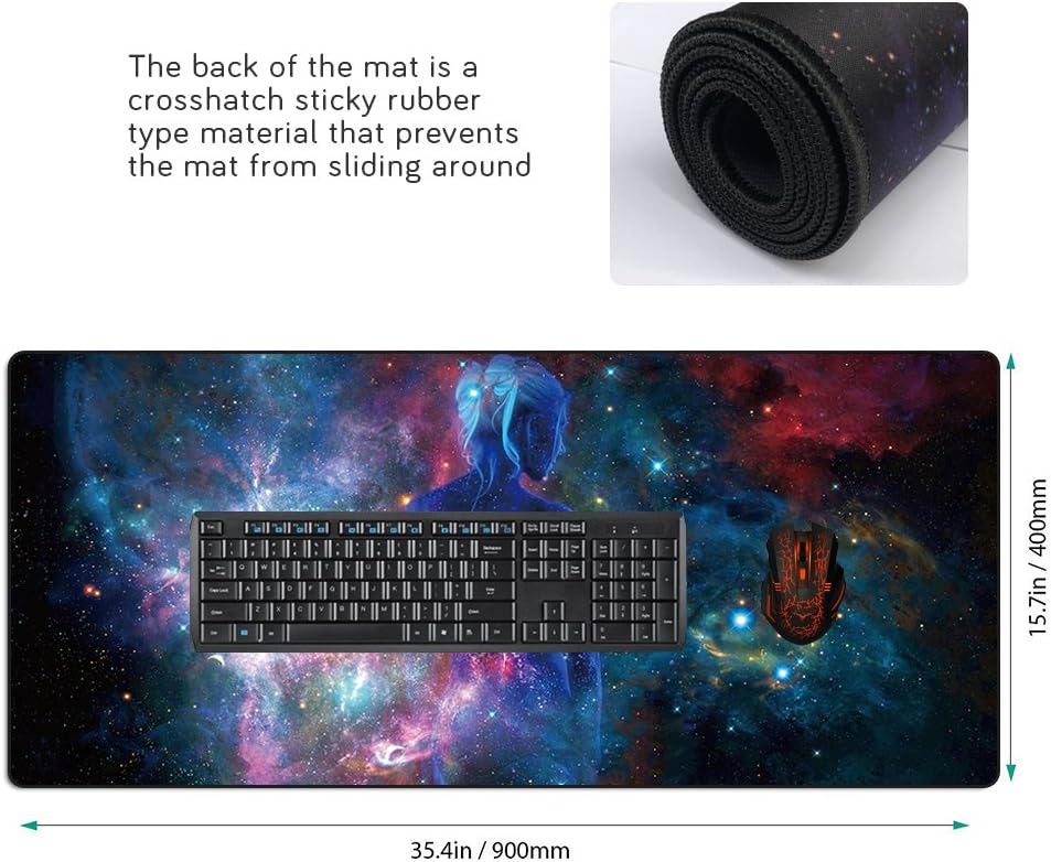 XXL Professional Large Mouse Pad & Computer Game Mouse Mat (35.4x15.7x0.1IN, Map) (90 * 40 Map)