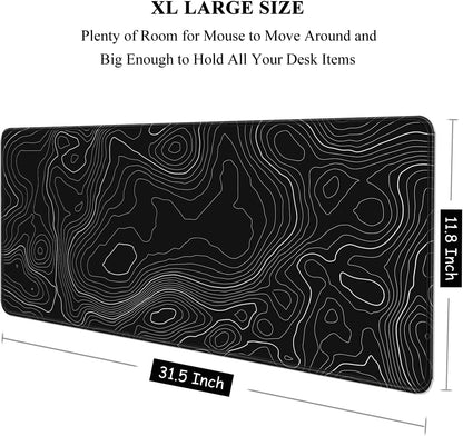 Auhoahsil Desk Mat, Ultra Large Mouse Pad, XXL Gaming Mousepad, Green Tropical Leaves Deskpad, Big Extended Full Size Mouse Pad, Desktop Desk Matt for Keyboard, Laptop & Computer, 35.5 x 15.7 in - Colors B