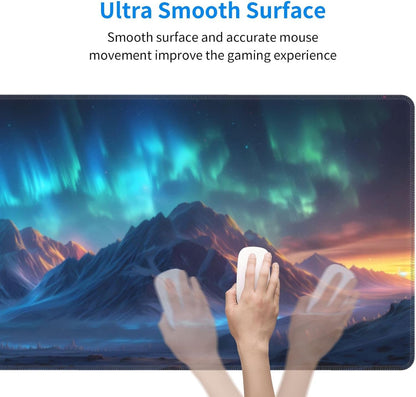Japanese Mouse Pad, Large Japanese Desk Mat, XL Anime Gaming Keyboard Mat, Non-Slip Rubber Base, Big Extended Desk Protector for Home Office, 31.5”x11.8”