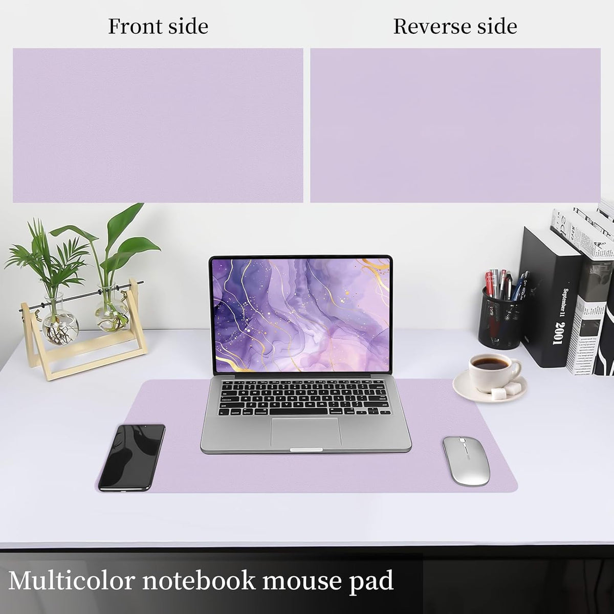 Bloss Leather Desk Pad and Keyboard Wrist Rest, Large Mouse Pad + Keyboard Pad+Mouse Wrist Support, Non-Slip Desk Mat Protector for Office, Home(31.5×15.7 Inches,Beige) - Colors B