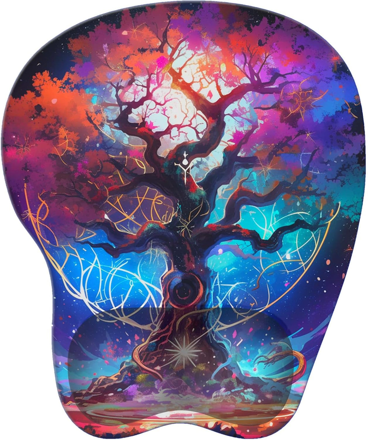 Wrist Support Mouse Pad Anti Slip Rubber Wrist Rest Mousepad 9in X 8in Small Desktop Notebook Mouse Mat for Working and Gaming (M-Pink Floral)
