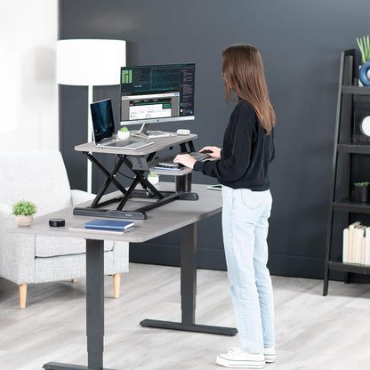 Black 32 in Standing Desk Converter, DESK-V000K