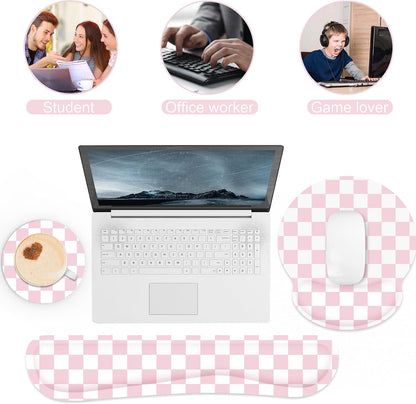 Ergonomic Mouse Pad with Wrist Rest and Keyboard Wrist Rest, Mousepad