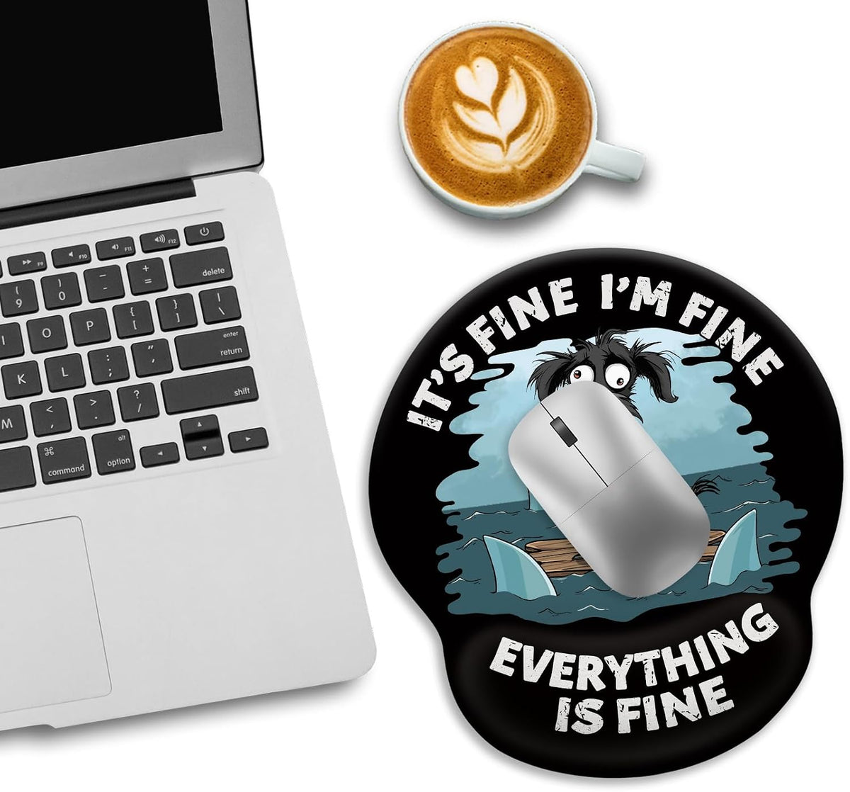 Funny Ergonomic Mouse Pad with Wrist Rest, Cat Desk Decor Gifts - Colors A